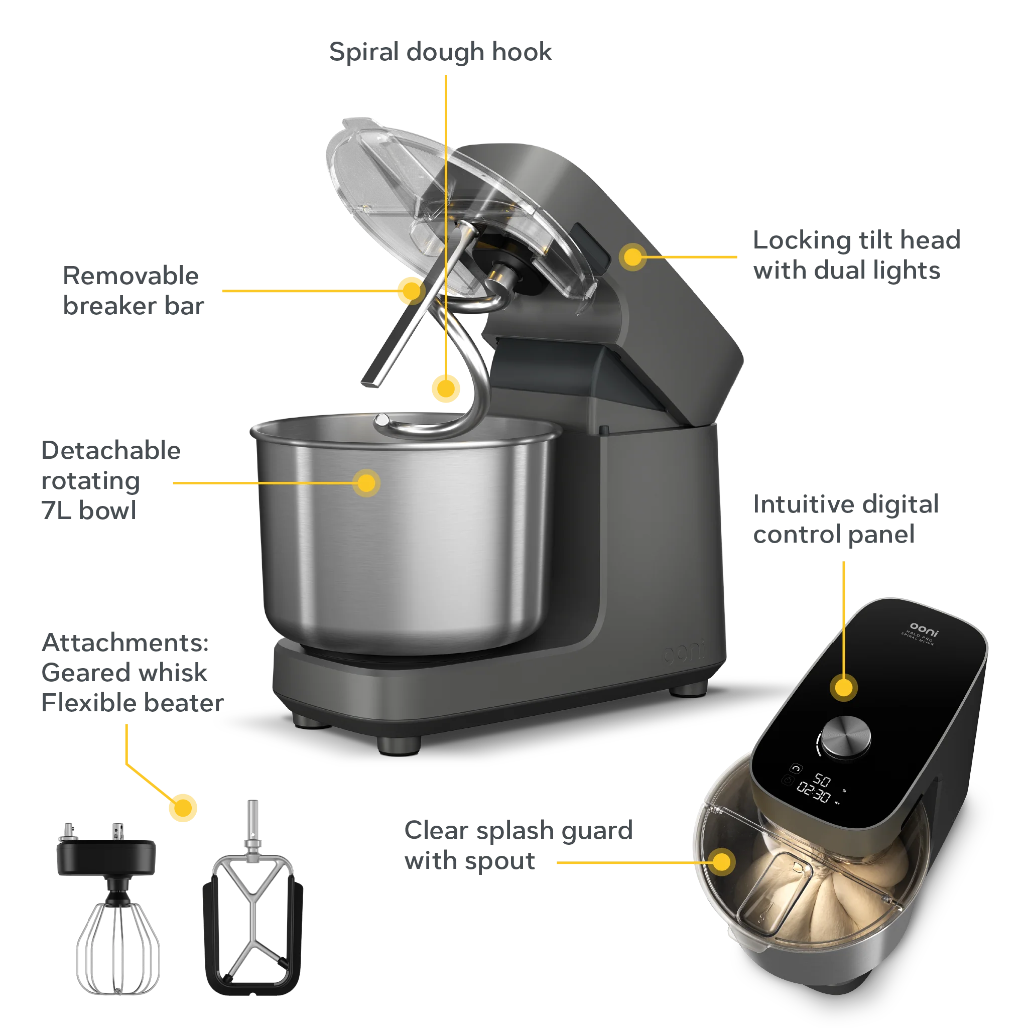 Ooni Halo Pro Spiral Dough Mixer - Image 7